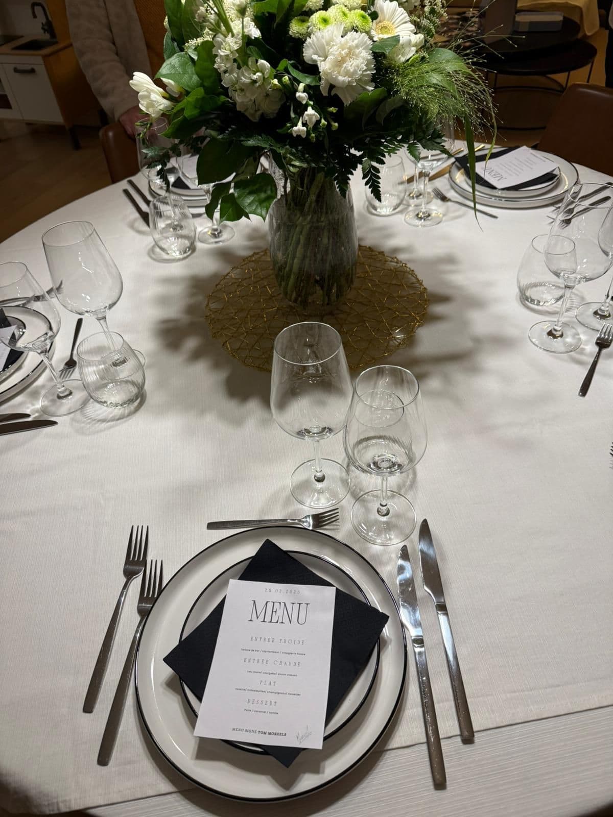 An amazing private dinner with Chef Tom Moreels